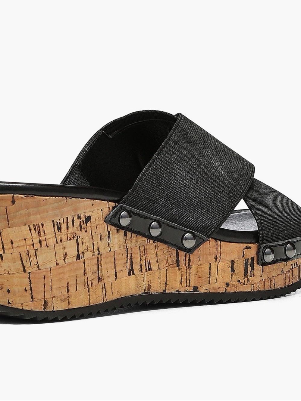 Donald J. Pliner Black Summera Cork Platform Sandal Slide New in Box US 8 - Picture 2 of 10